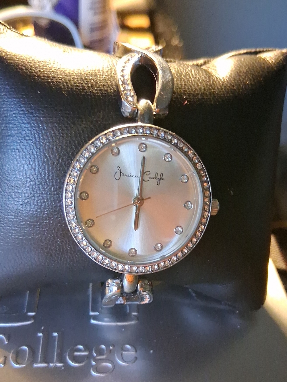 Silver Crystal Accent Womens Watch